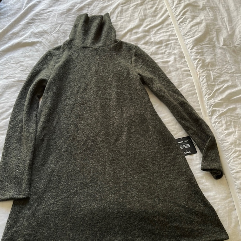 Lulu's Gray Long Sleeve Dress